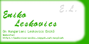 eniko leskovics business card
